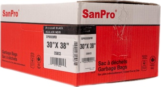 SanPro® Black Polyethylene Garbage Bags 30'' x 38'' Regular CS/250.